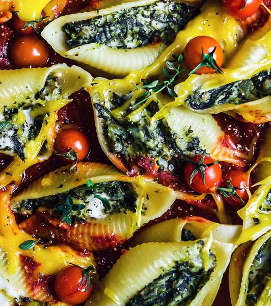 Spinach and Cheese Stuffed Pasta Shells