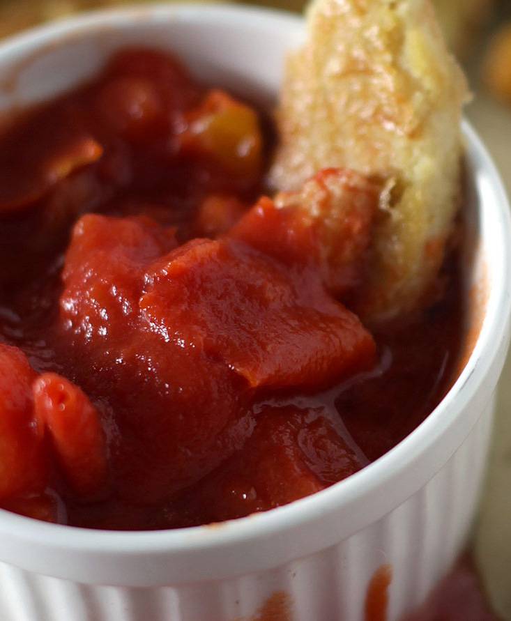 Chickpea Pancake and Vegetables red Caponata