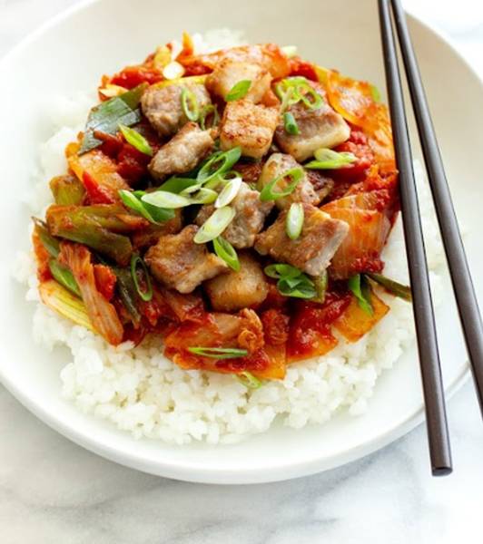 Crispy Pork Kimchi Bowl
