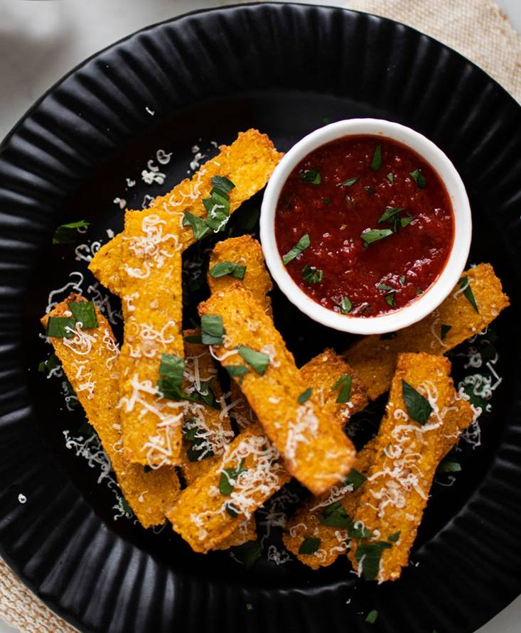 Polenta Fries with Marinara Sauce