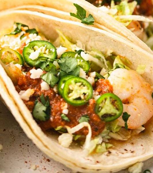 Ranchero Shrimp Tacos