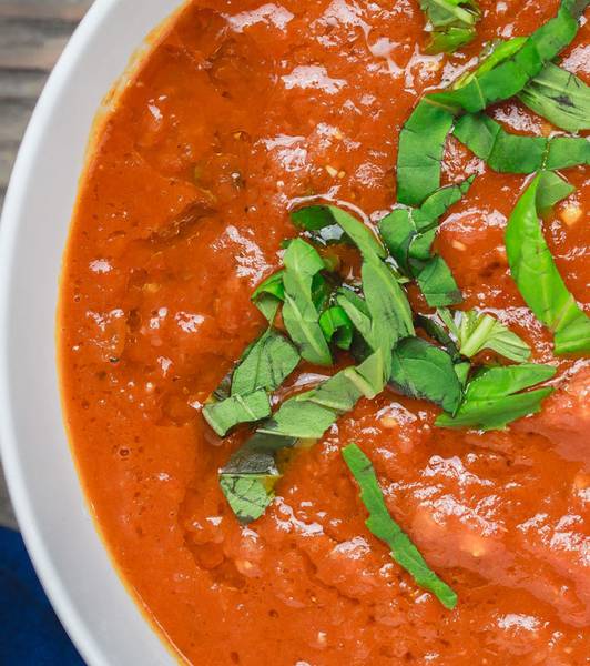 Roasted Red Pepper and Tomato Soup