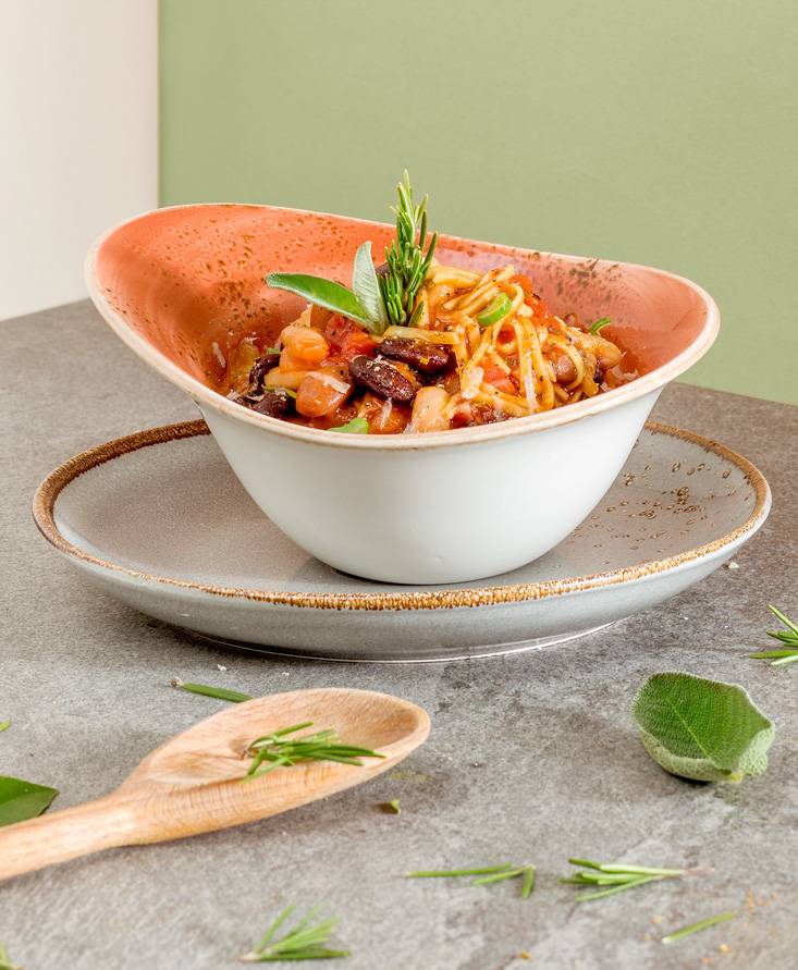 Taglierini and Beans