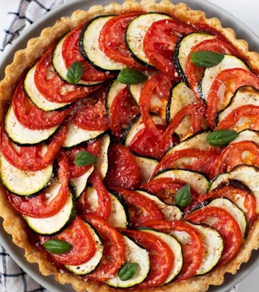 Zucchini + Tomato Tart